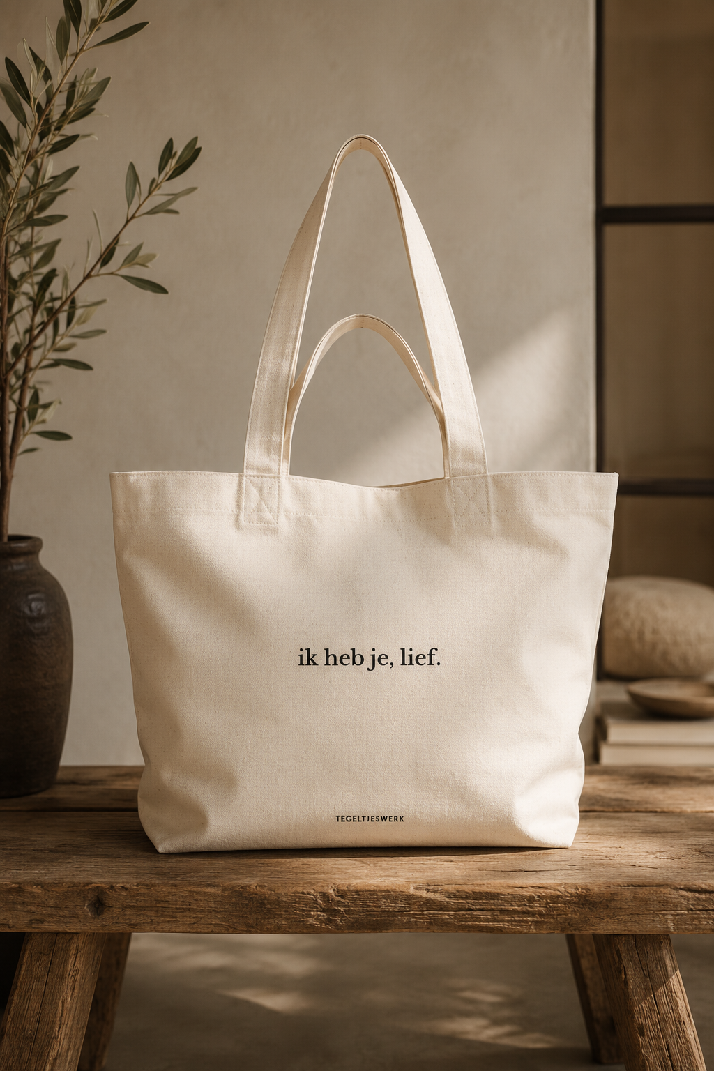 Tegeltjeswerk Shopper - vier dat jij, jij bent - Tegel editie - wit - 400 Grams - Afbeelding 6