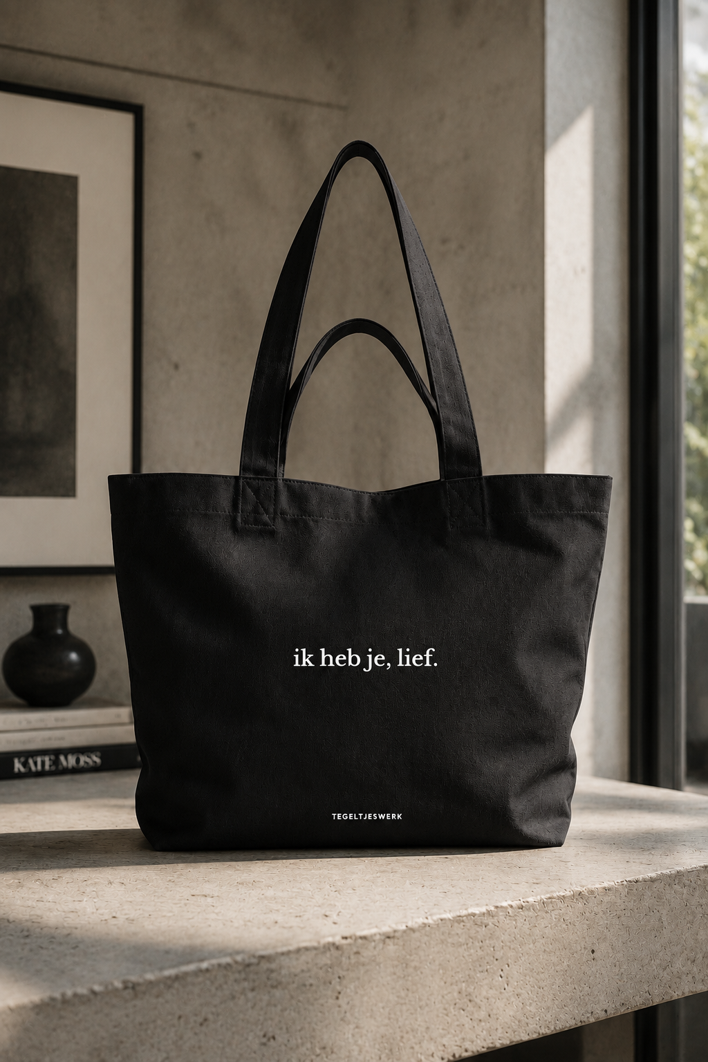 Tegeltjeswerk Shopper - logo - zwart - 400 Grams - Afbeelding 3