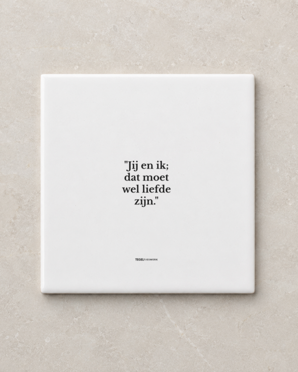 Tegeltjeswerk tegel - Jij en ik - 10x10 Wit Glans