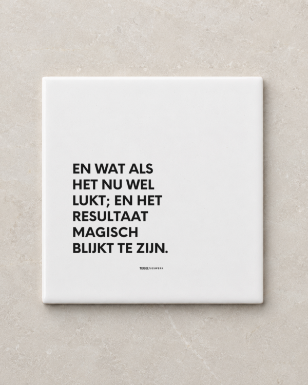 Tegeltjeswerk tegel - en wat als het wel lukt - 10x10 Wit Glans