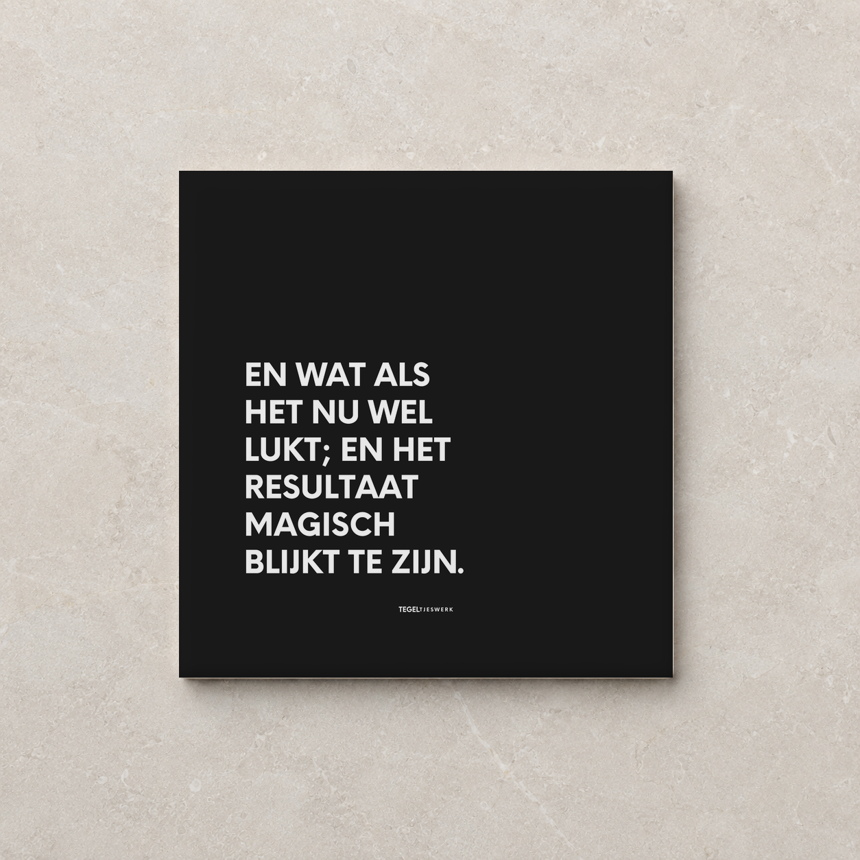 Tegeltjeswerk tegel - en wat als het wel lukt - 10x10 zwart mat