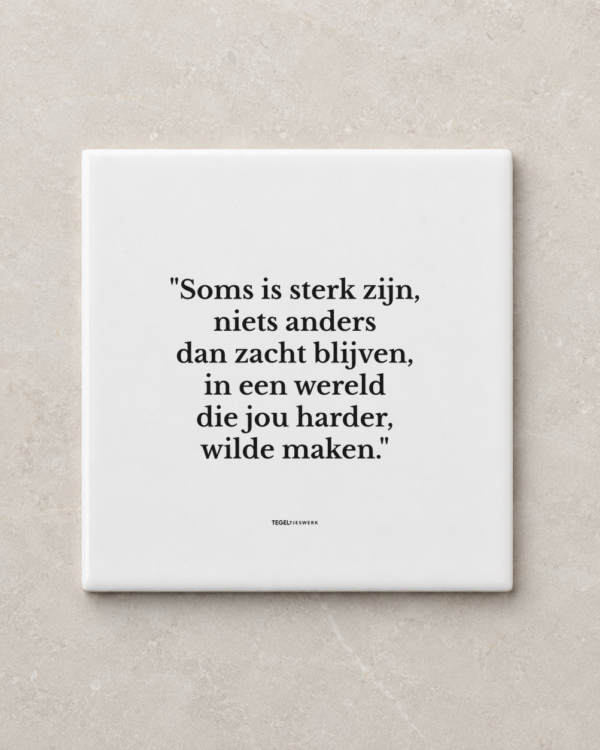 Tegeltjeswerk tegel - sterk zijn - 10x10 Wit Glans