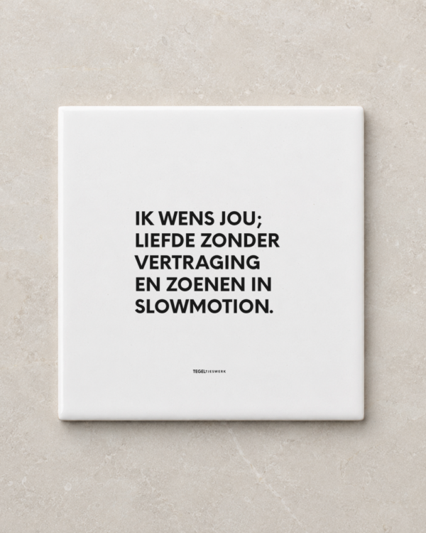 Tegeltjeswerk tegel - zoenen in slowmotion - 10x10 Wit Glans