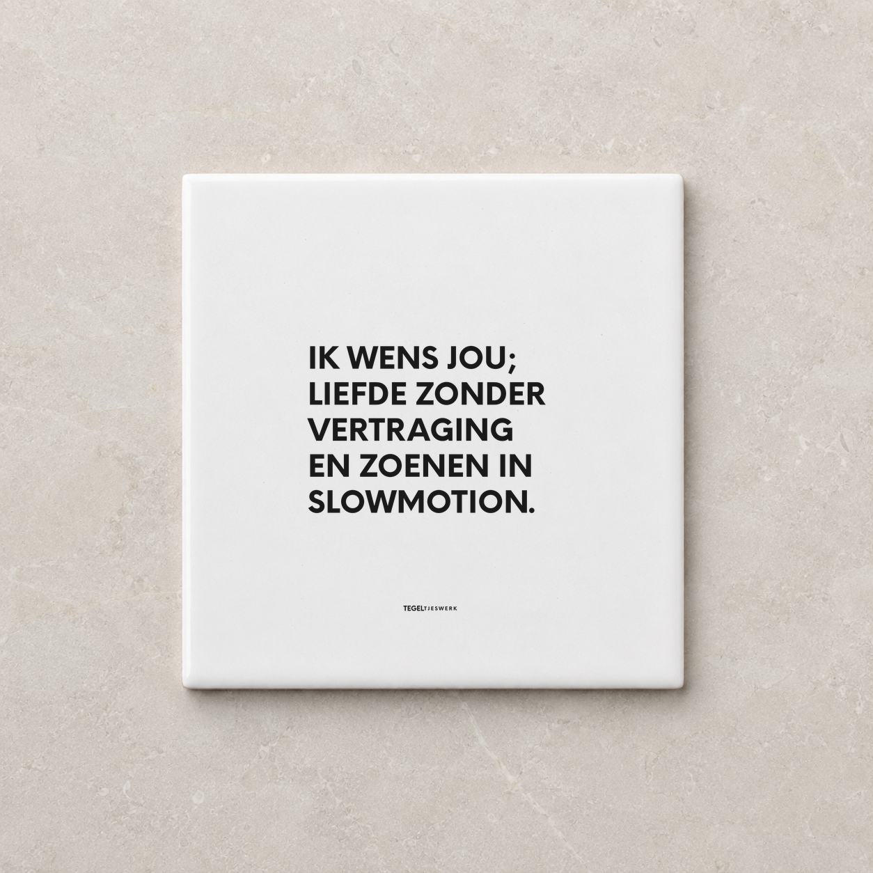 Tegeltjeswerk tegel - zoenen in slowmotion - 10x10 Wit Glans