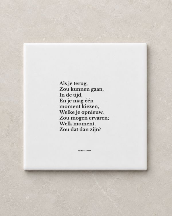 Tegeltjeswerk tegel - terug in de tijd - 10x10 Wit Glans
