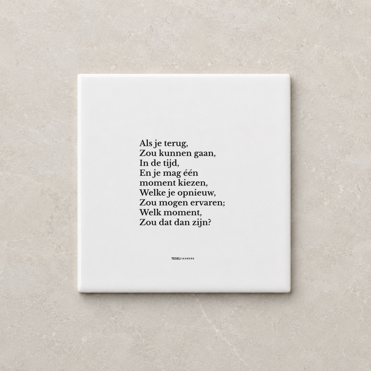 Tegeltjeswerk tegel - terug in de tijd - 15x15 Wit Glans mat