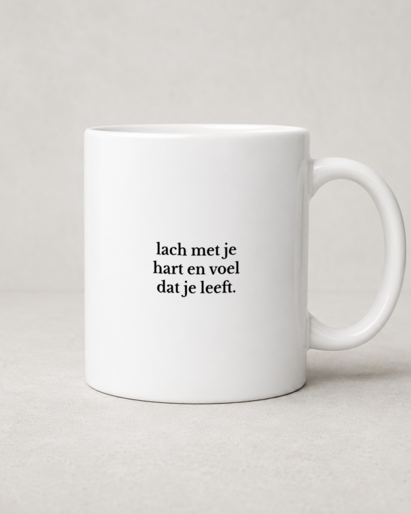 Tegeltjeswerk mok - Lach met je hart
