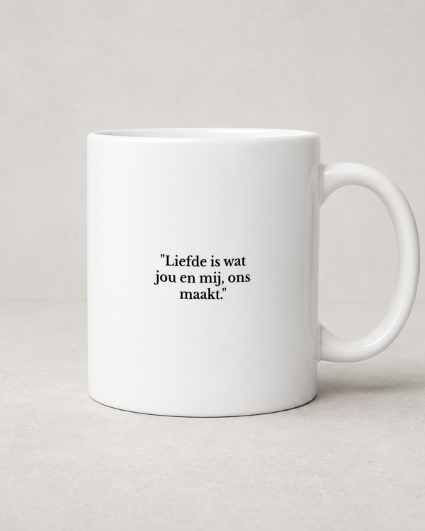 Tegeltjeswerk mok - Jou en mij, ons