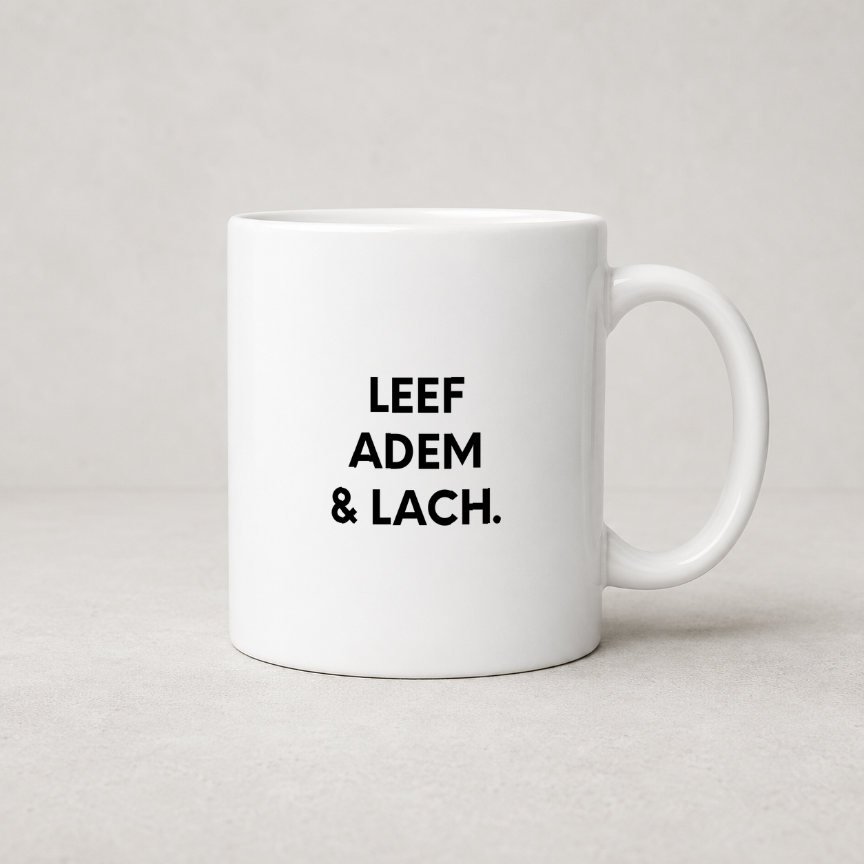 Tegeltjeswerk mok - Leef adem lach