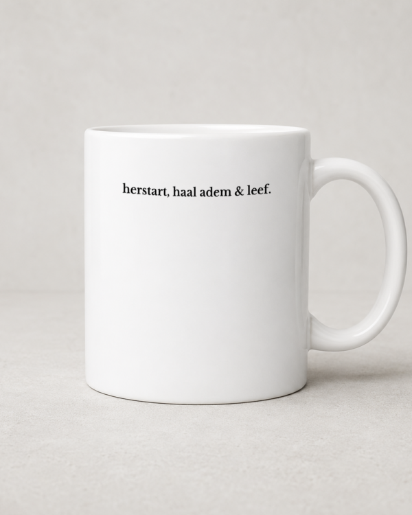 Tegeltjeswerk mok - Herstart haal adem en leef