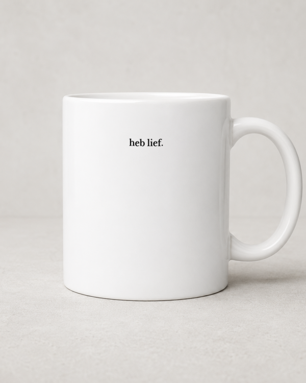 Tegeltjeswerk mok - Heb lief
