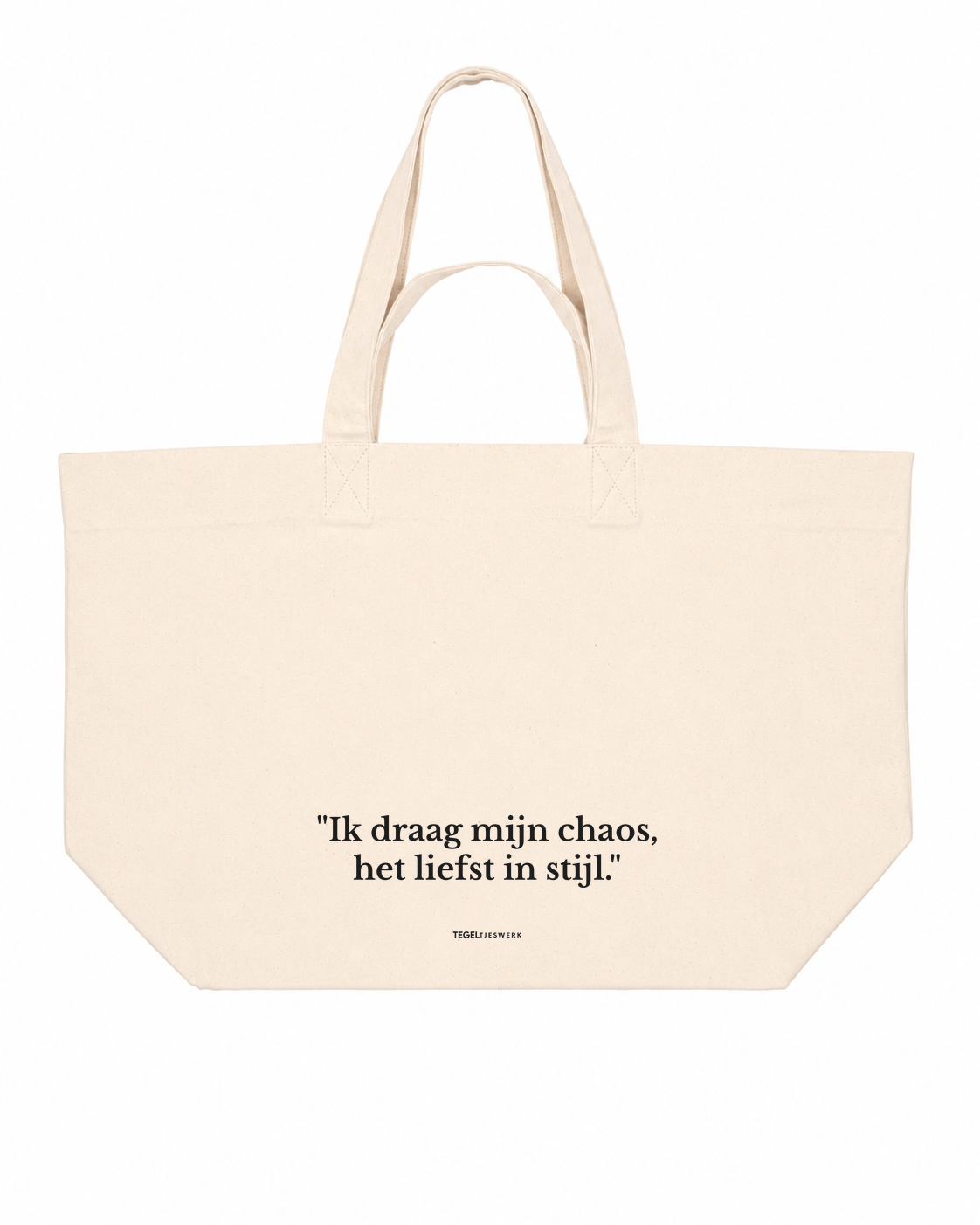 Tegeltjeswerk Shopper - chaos in stijl - wit - 400 Grams
