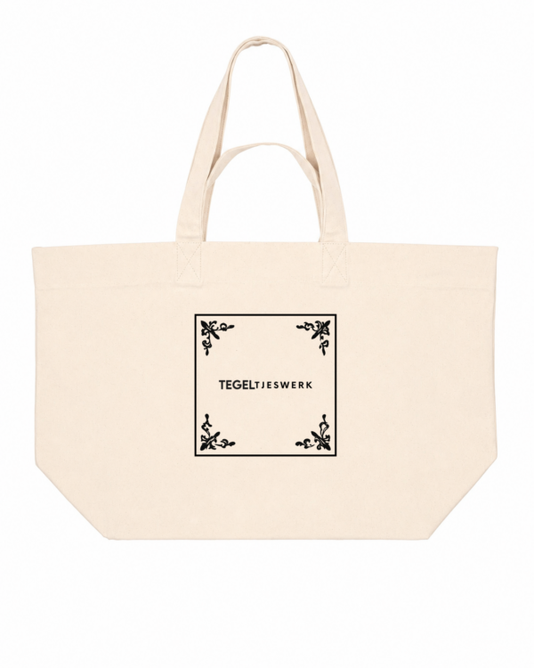 Tegeltjeswerk Shopper - logo - wit - 400 Grams