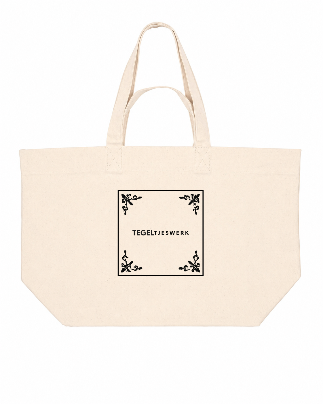 Tegeltjeswerk Shopper - logo - wit - 400 Grams
