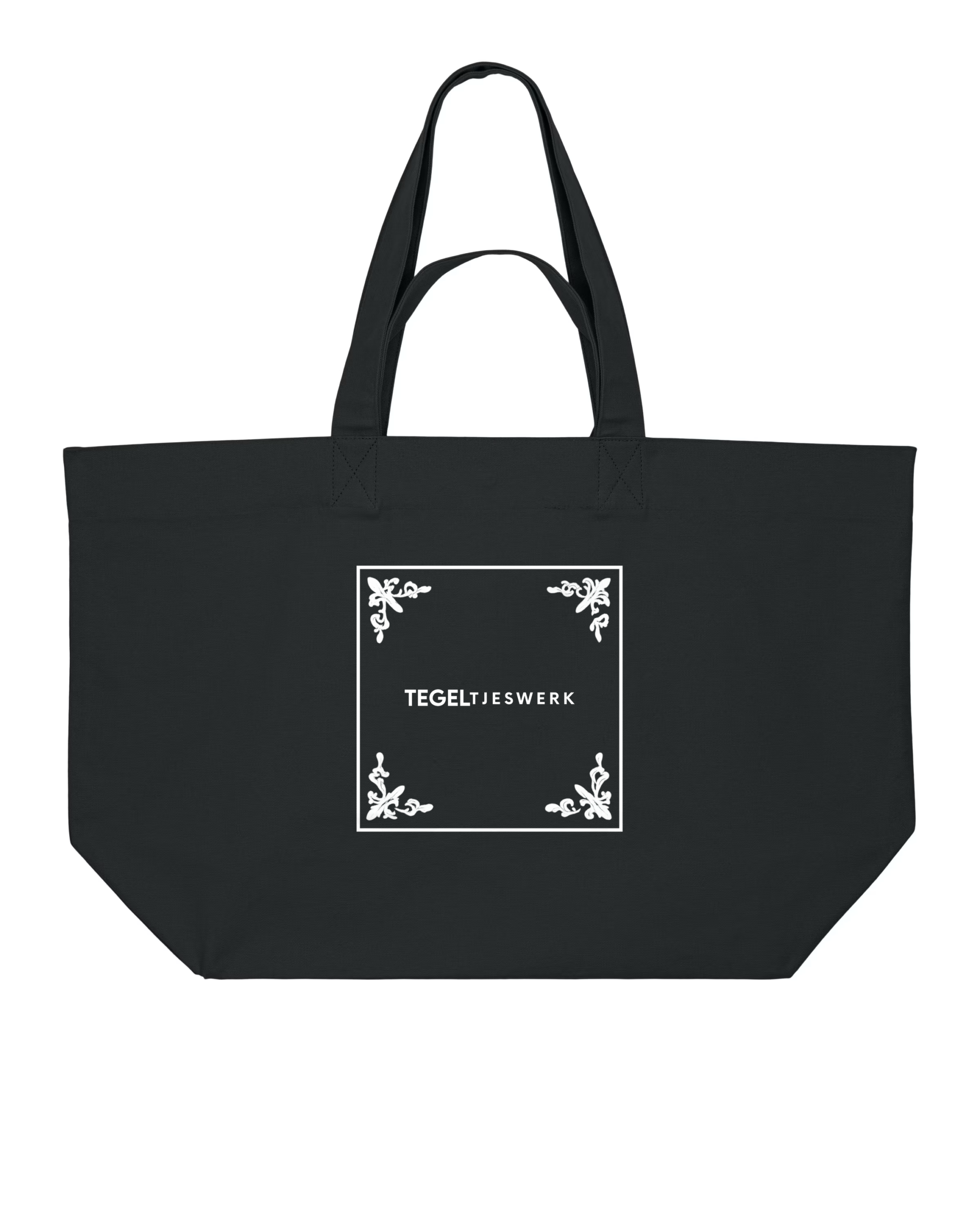 Tegeltjeswerk Shopper - logo - zwart - 400 Grams
