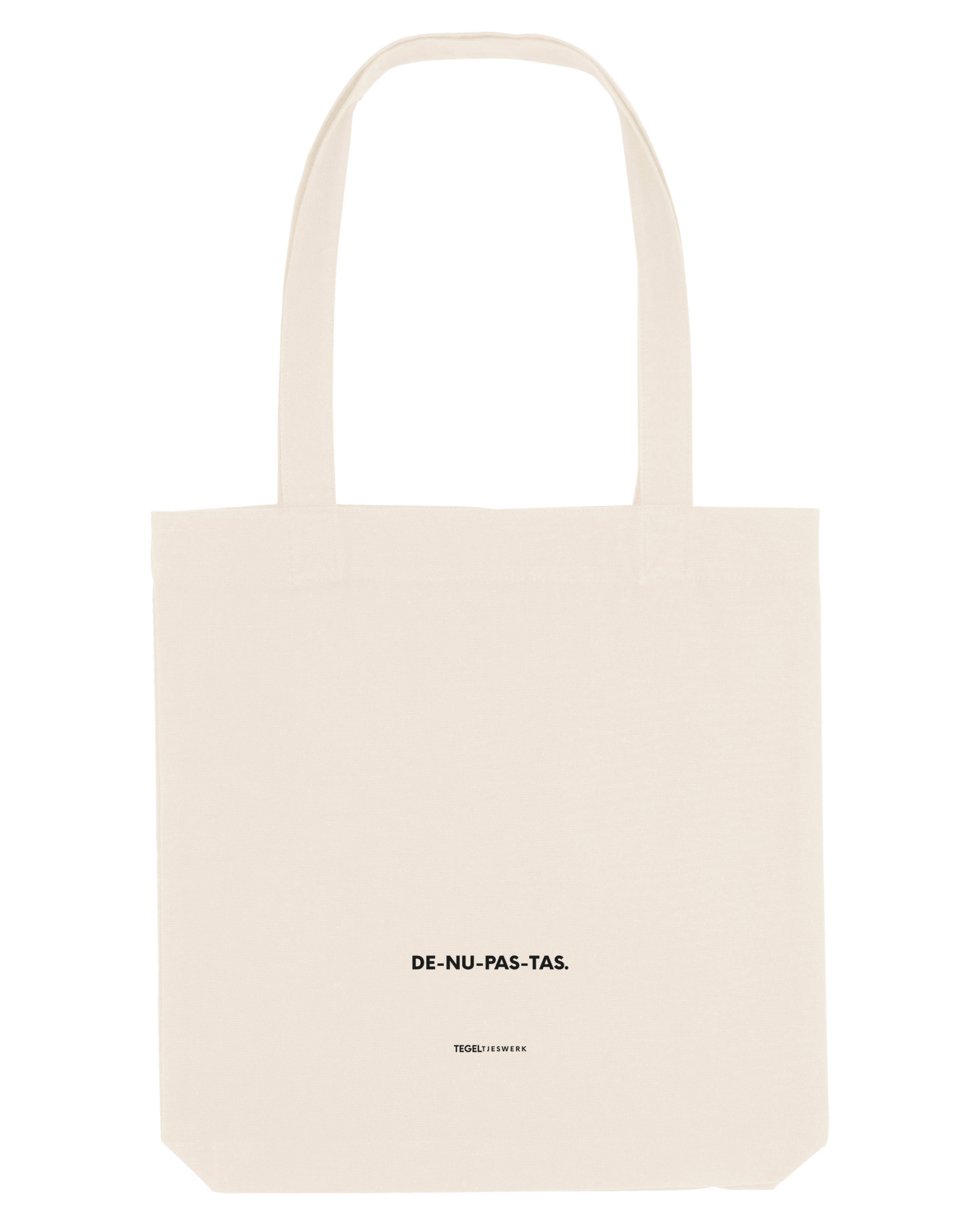 Tegeltjeswerk Tote Bag - de nu-pas-tas - wit - 300 grams