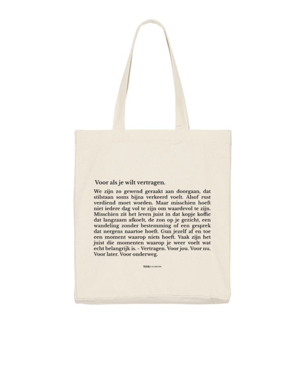 Tegeltjeswerk shopper light - voor als je wilt vertragen - wit - 220 grams