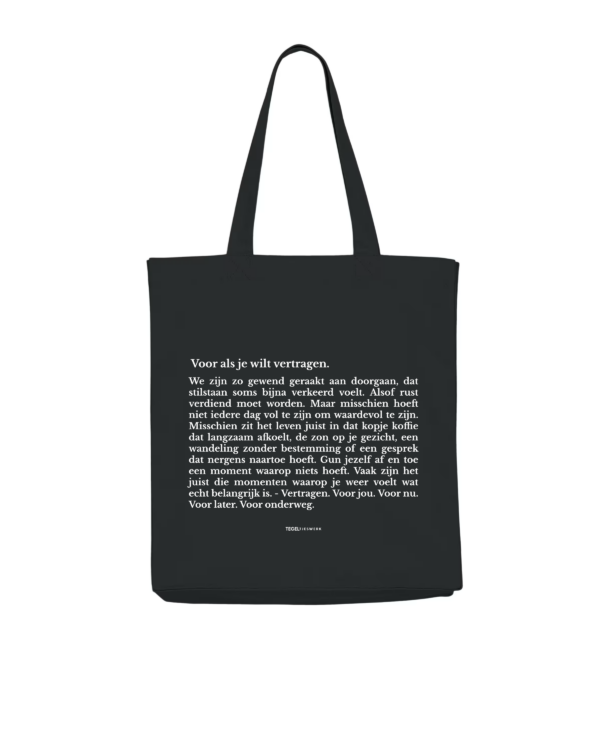 Tegeltjeswerk shopper light - voor als je wilt vertragen - zwart - 220 grams