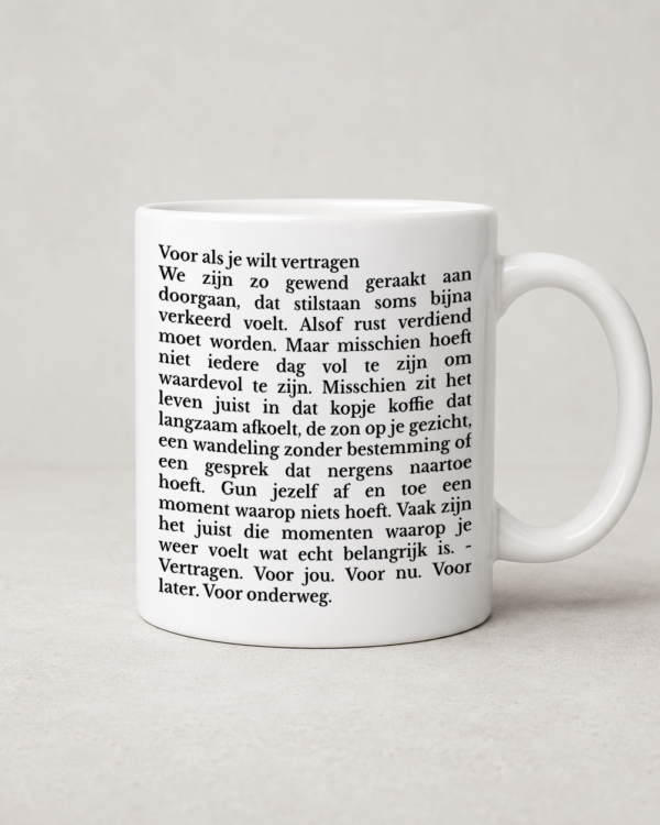 Tegeltjeswerk mok - Voor als je wilt vertragen