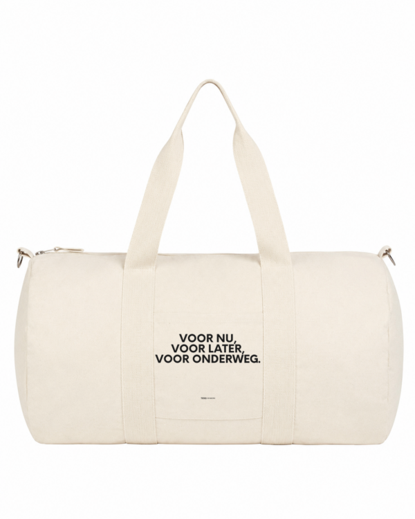 Tegeltjeswerk duffle bag - voor nu, voor later, voor onderweg - wit - 300 grams