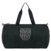 Tegeltjeswerk duffle bag - voor jou, voor nu, voor later, voor onderweg - zwart - 300 grams