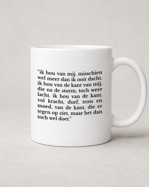 Tegeltjeswerk mok - Ik hou van mij
