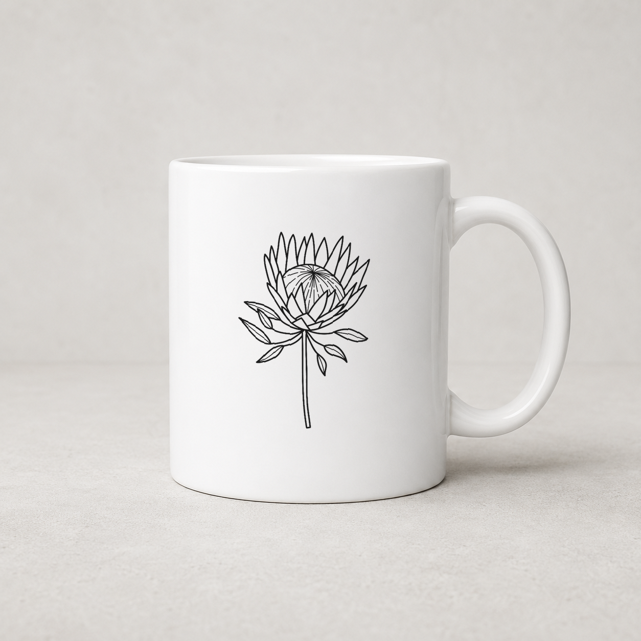 Tegeltjeswerk mok - Protea
